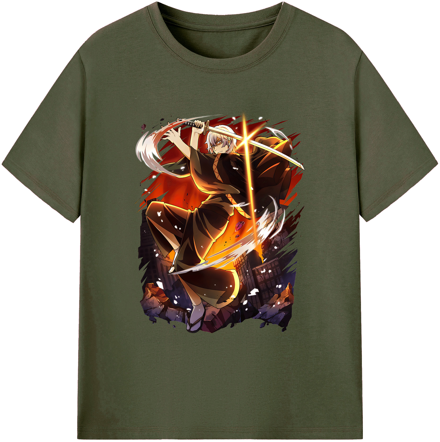 （画像用） 文豪ストレイドッグス Bungo Stray Dogs 綿100％ メンズ半袖Tシャツ｜肌触りやわらか＆通気性